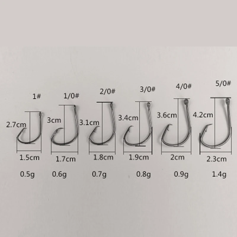 Рыболовные крючки 10 шт. 1 #1/0 #2/0 #3/0 #4/0 #5/0 # спортивные круглые рыболовные из