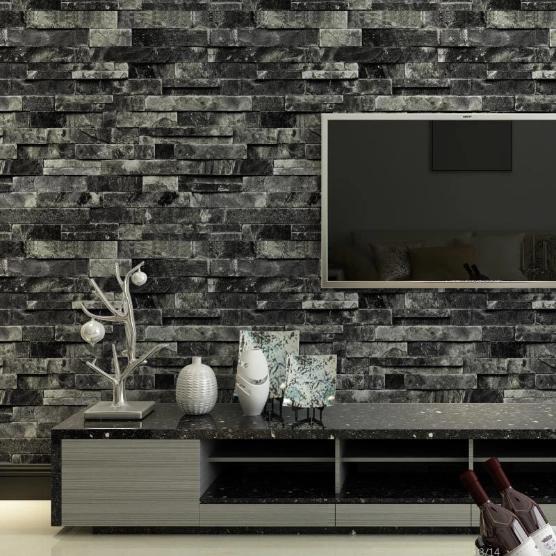 wellyu Imitation brick pattern rock tv background wall paper culture Chinese style retro shop decoration wallpapers | Обустройство