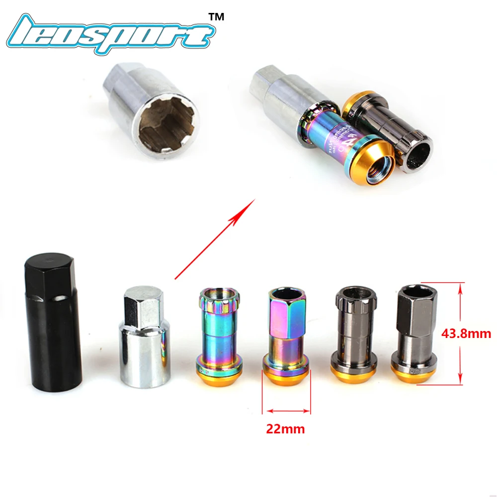 Leosport-универсальное JDM гоночное колесо R40 гайка для колеса Neo Titanium Хромовая Сталь