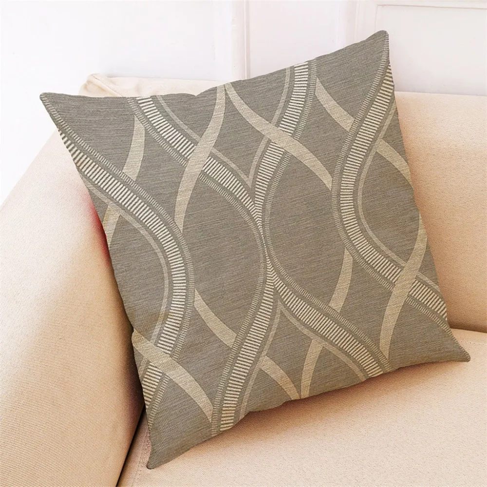 Line Nordic Cushion Cover Tropical Palm Leaf Pillow Case Linen Sofa Bed Decorative Heart **D | Дом и сад