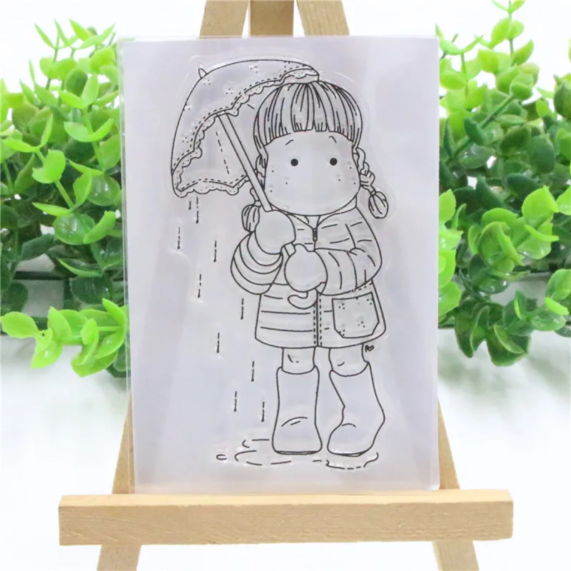 2018 Новинка милая девушка Прозрачный Очистить резиновый штамп силиконовый