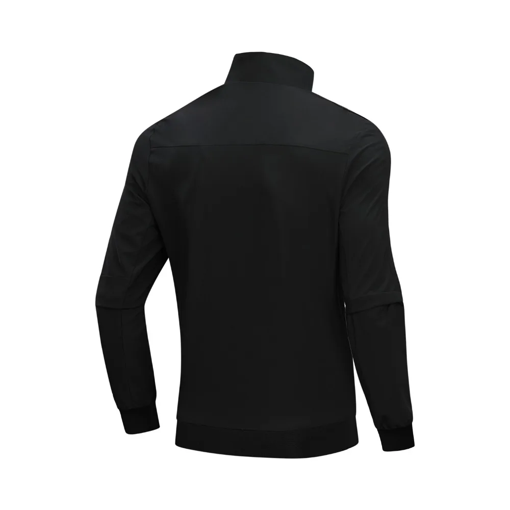 Li-Ning Мужская куртка серии Wade, приталенная, комфортная, 90% полиэстер, 10% спандекс, подкладка, спортивное пальто AJDN131 MWJ2527