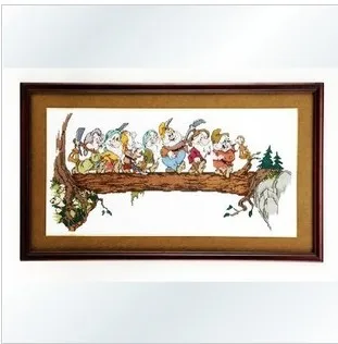 Заводской магазин Набор для вышивки крестиком семь гномов дерево Бесплатная