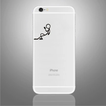 For iPhone 6 B W(14) Виниловые наклейки для iPhone 6/6 Plus для iPhone 7/8 Plus забавные частичные наклейки для iPhone 7/8 X/XS черные наклейки - Цвет: For iPhone 6 B W(14)