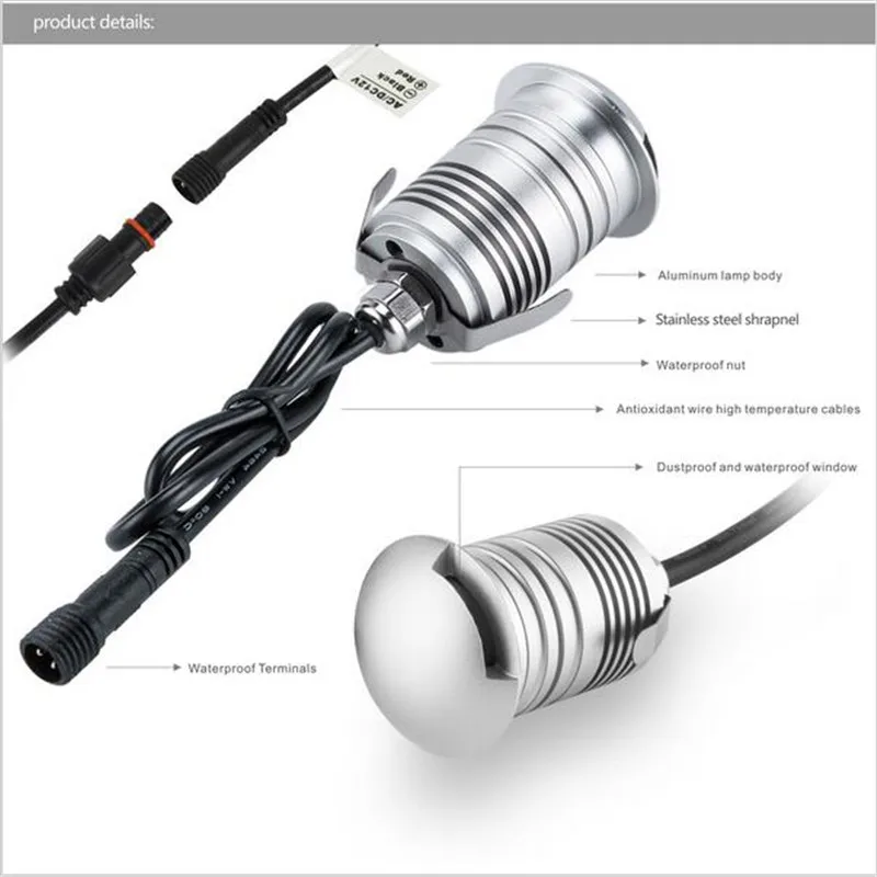 Светодиодный подземный свет наружное ландшафтное освещение утопленное точечное