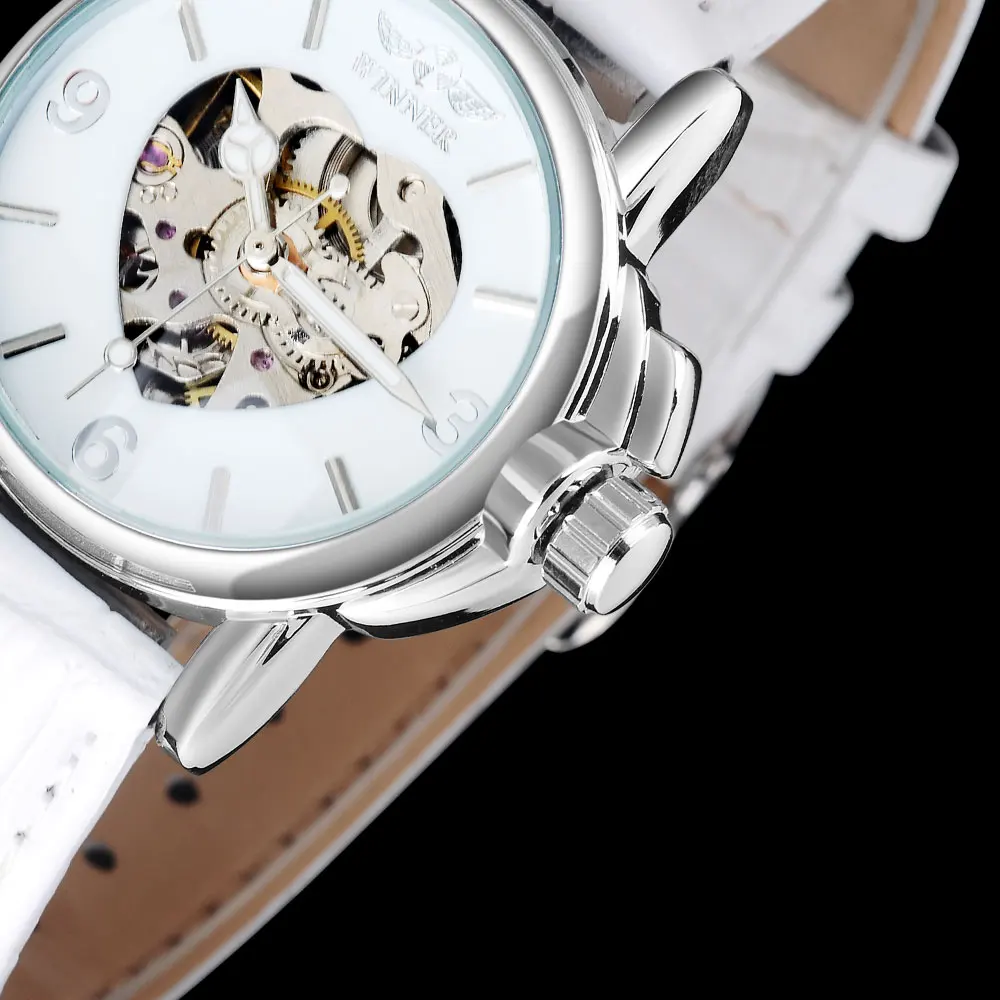 WINNER популярный бренд 2016 женские часы простые автоматические Скелетон циферблаты