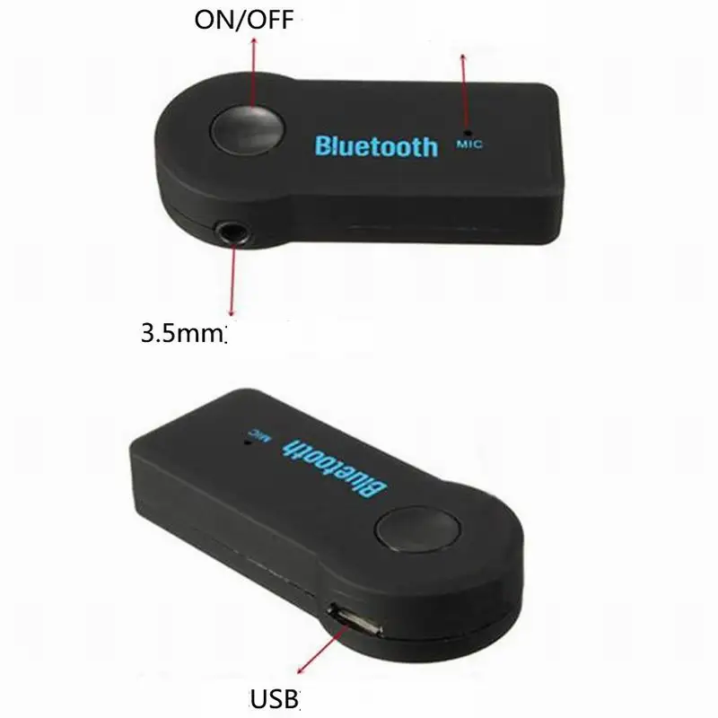 Bluetooth Audio Receiver Wireless Music Transmitter 3.5mm Stereo AUX Adapter with Mic for Car Speaker Headphone | Автомобили и