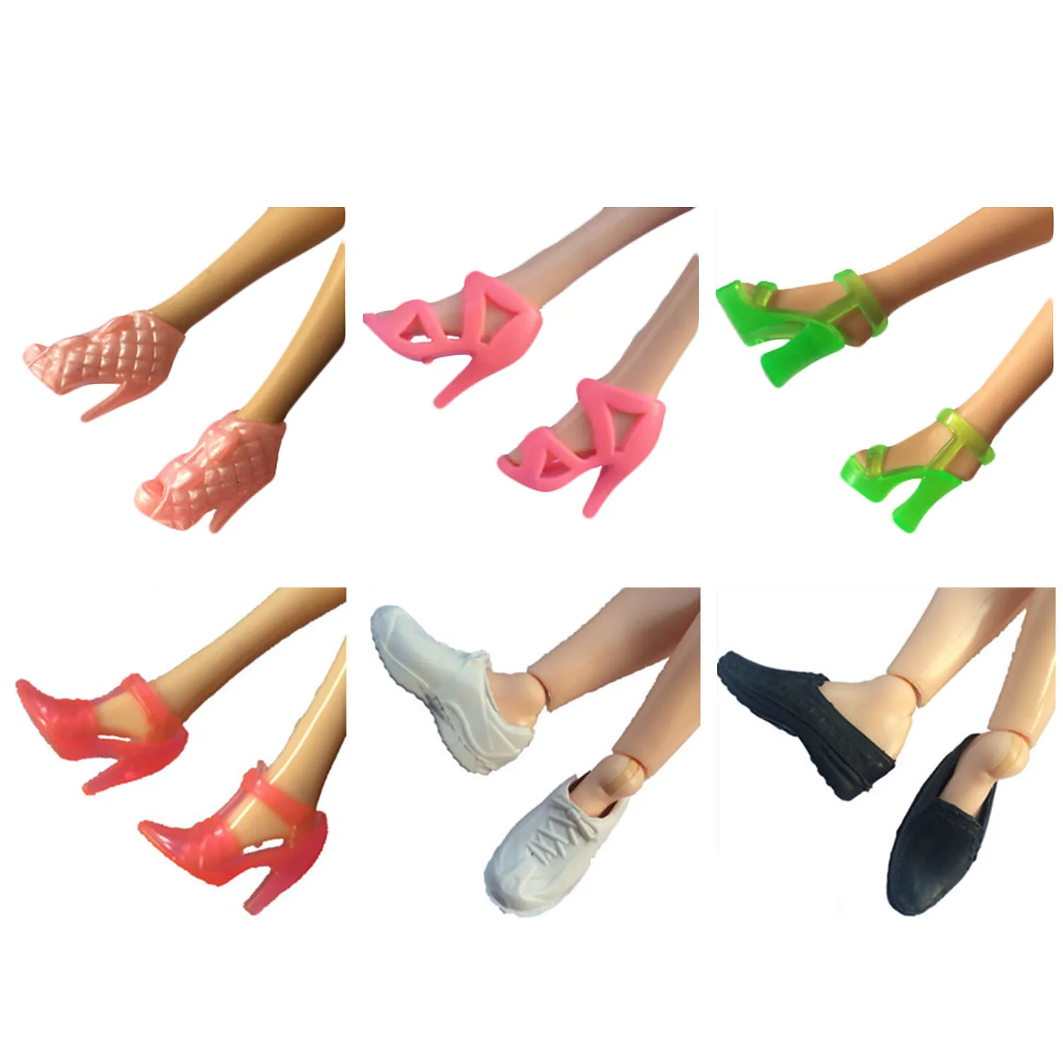 Модные 10 пар миниатюрных кукол обувь на высоком каблуке сандалии теннисные