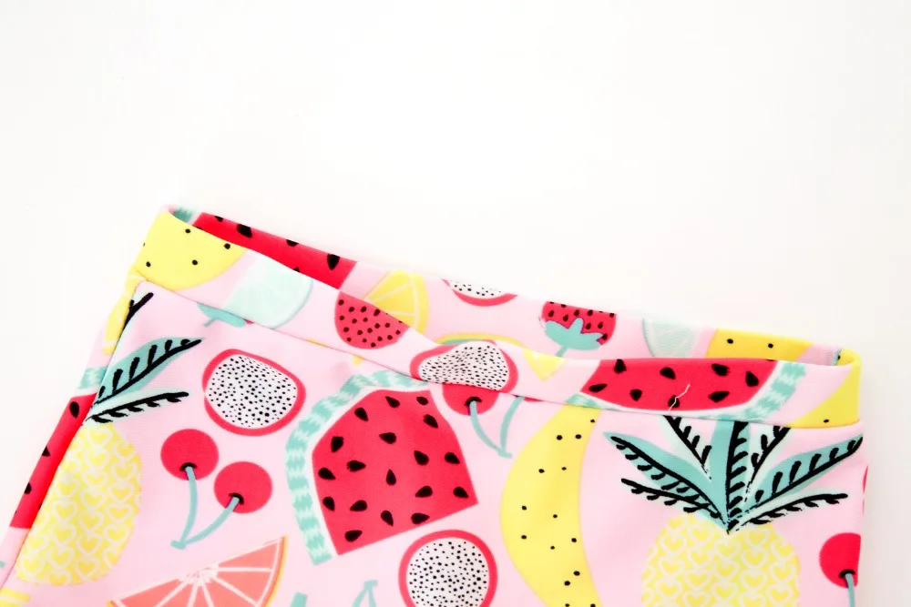Girls Swimwear 9M-6Years Kids Beach Wear Lovely Fruits Print Baby Swimming Suits Bikini Ruffle Infantil Childs Bathing Suit