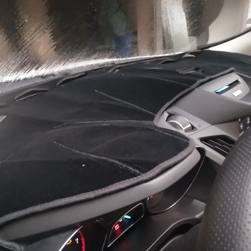 

Black Car Dashboard Mat Avoid Light Pad Safety Drive Anti-slip Cover Cushion for Ford Mondeo Focus Edge Mustang Escort Taurus