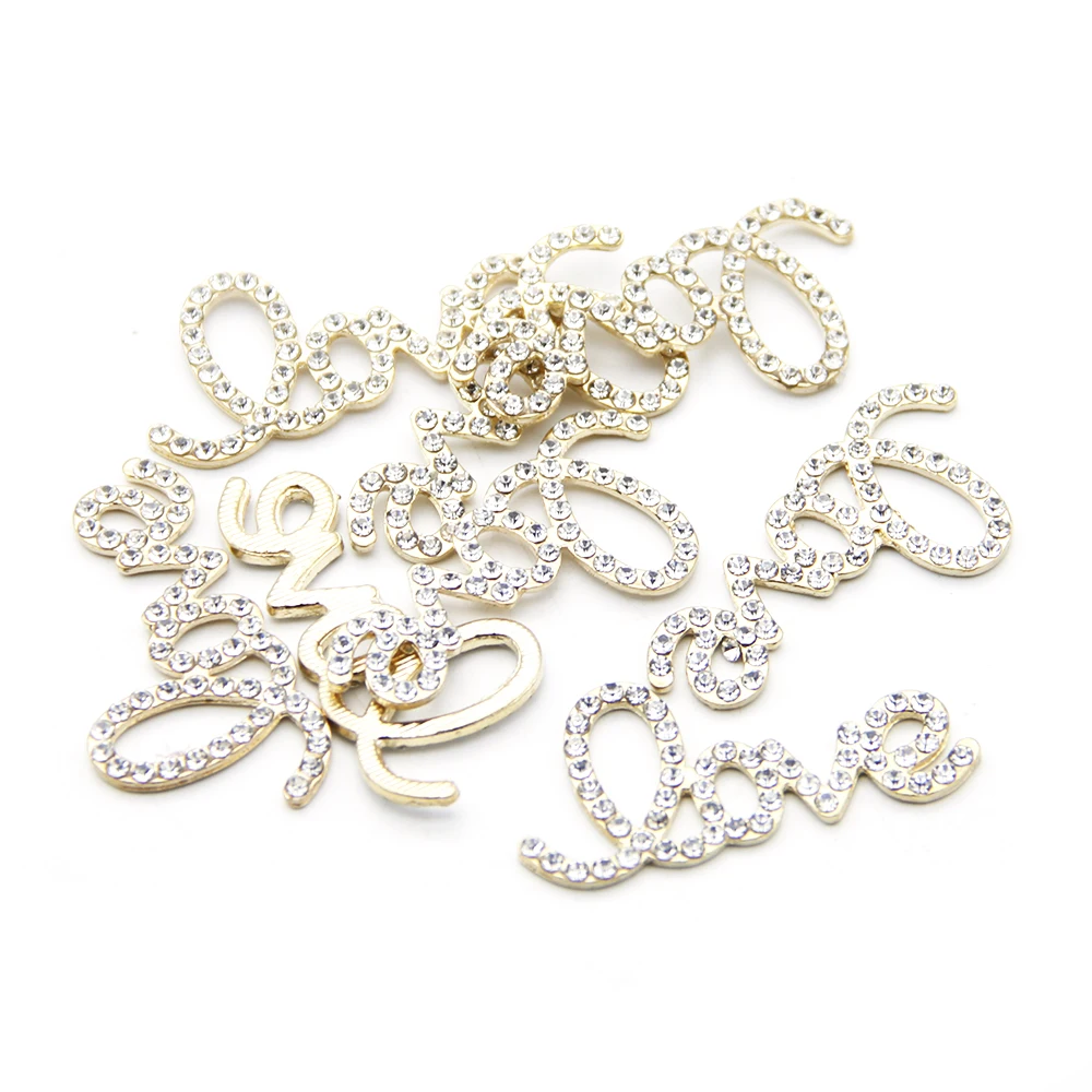 David accessories 22x45 мм Алмазный LOVE ожерелье с надписью Для женщин аксессуары для ювелирных изделий, 10 шт., 10Yc5544