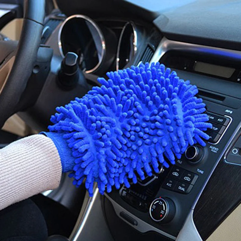 

1pcs Super Mitt Microfiber Household Car Wash Washing Cleaning Gloves Car Washer Anti Scratch Wholesale radom color