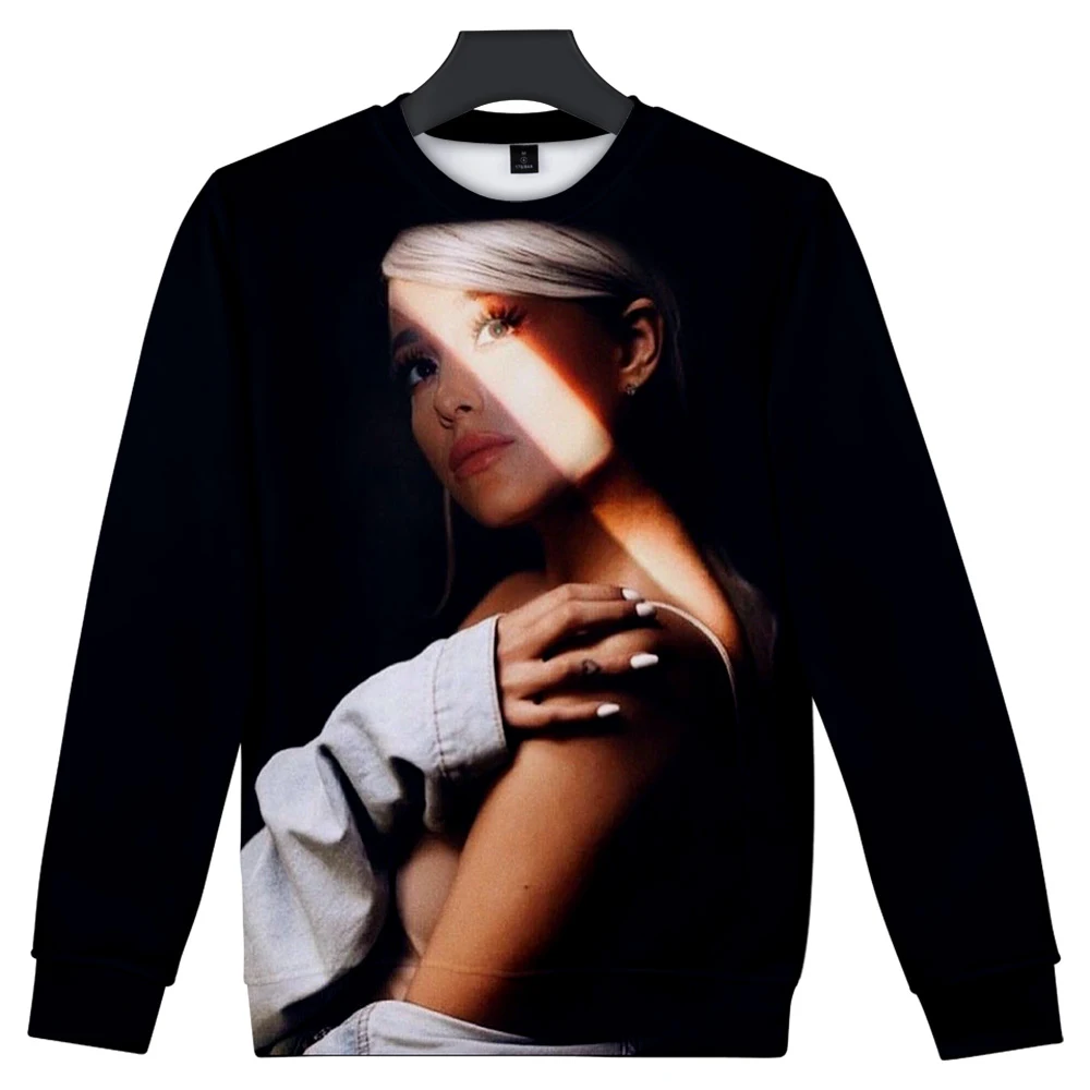 Ariana Grande 3D печатных o-образным вырезом толстовки для женщин/мужчин мода длинный рукав толстовка Прибытие Повседневная Уличная одежда kpop