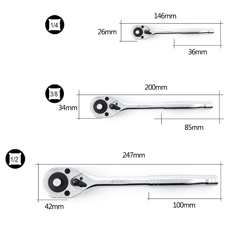 1/4 &quot3/8&quot 1/2 &quotторцевой Ключ ratchet динамометрический ключ ручной инструмент для