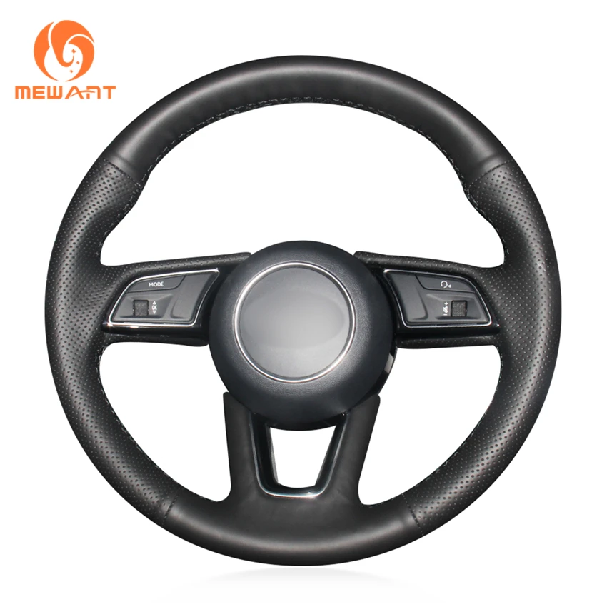 MEWANT черный чехол рулевого колеса автомобиля из натуральной кожи для Audi A1 (8X) Sportback