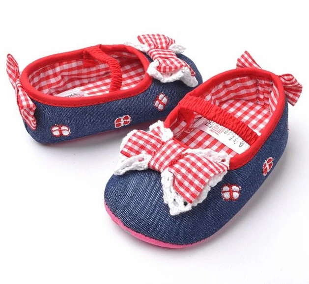 Детская летняя джинсовая обувь в полоску с бантом|spring jumping shoes|spring coil shoesspring summer shoes