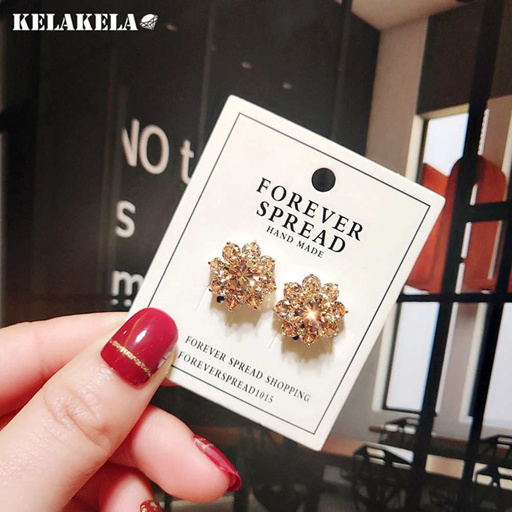 Женские Лепестковые серьги Seven Candy гвоздики с цветком модные ювелирные изделия