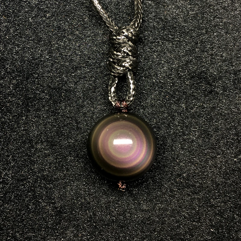 Подвеска из натурального обсидиана радужного глаза круглые подвески бусин 8 18 мм