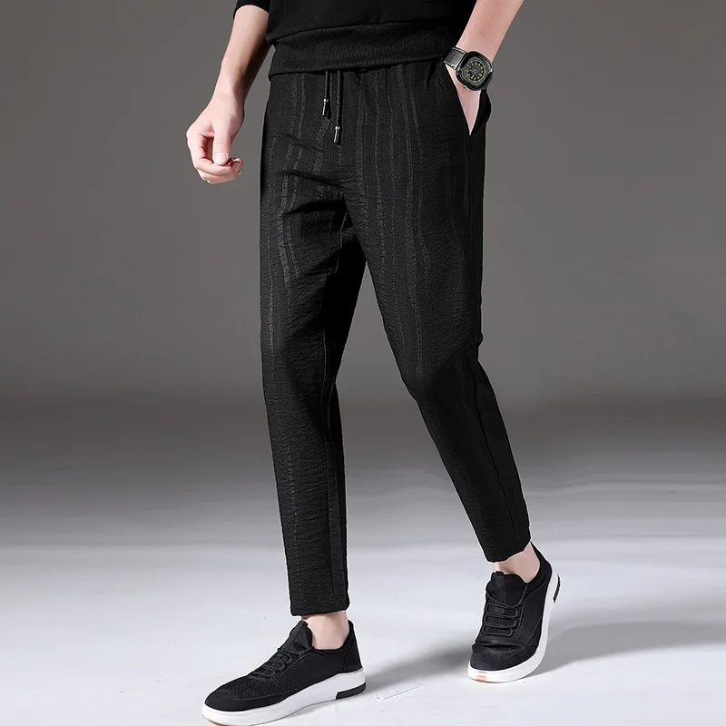 

MRMT 2022 Brand New Men's Casual Trousers Summer Pants for Male Small Feet Pants Thin Nine Points Trouser