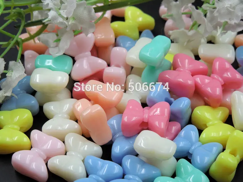 20 шт. акриловые бусины в форме банта 14/10 мм|beads accessories|candy beadsdiy beads |