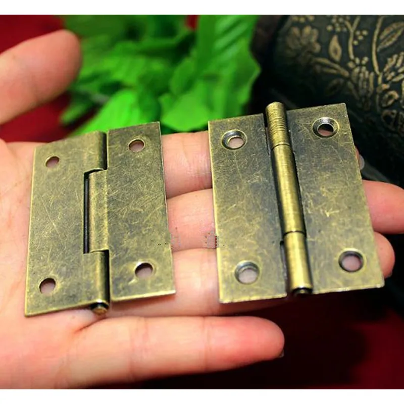 Wholesale Bronze Tone Cabinet Door Luggage Hinge 4 Holes Decor Furniture Decoration Antique Vintage Old Style 50*34mm 200Pcs |