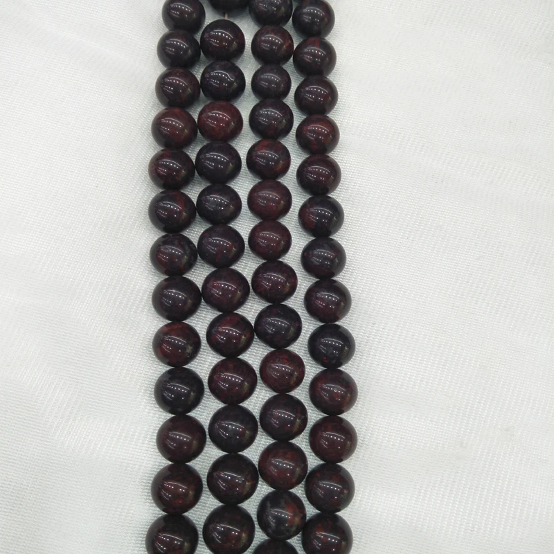 18mm Natural Bloodstone/ Heliotrope Beads Real Natural Stone Beads DIY Loose Bead For Jewelry Making Strand 15