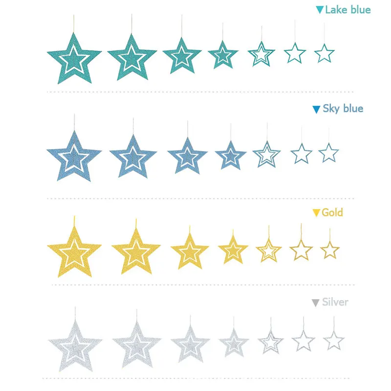 Полый декор для свадебного экрана с пятью звездами домашней вечеринки на день