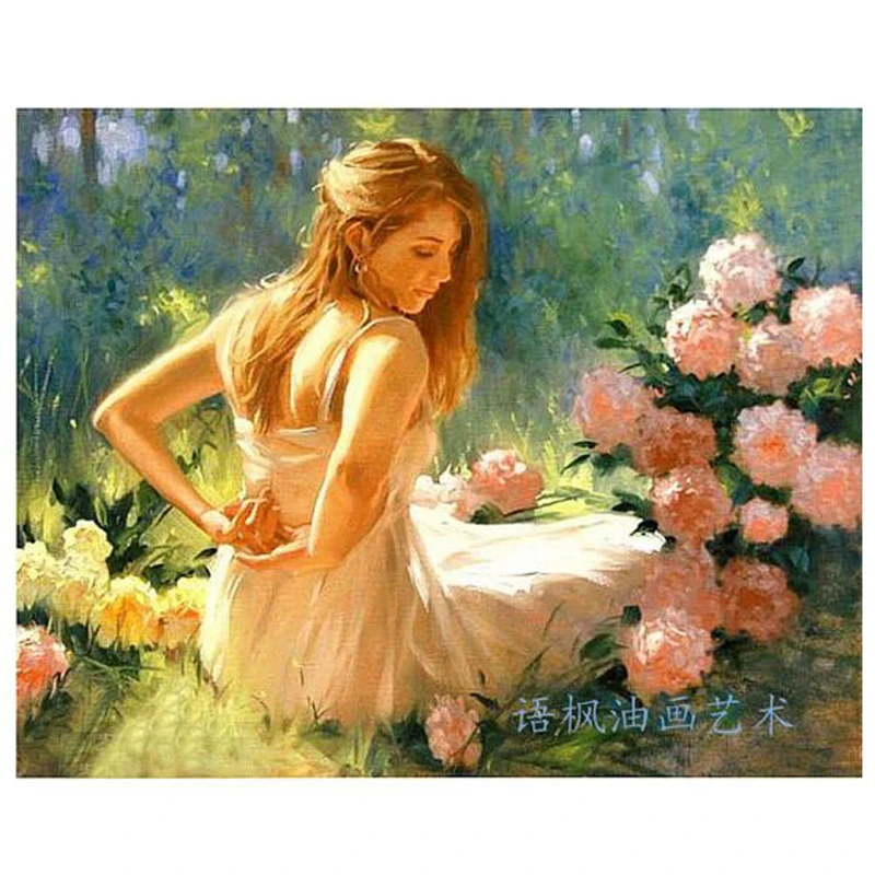 Ручная роспись маслом на холсте декоративные настенные картины для девочек и