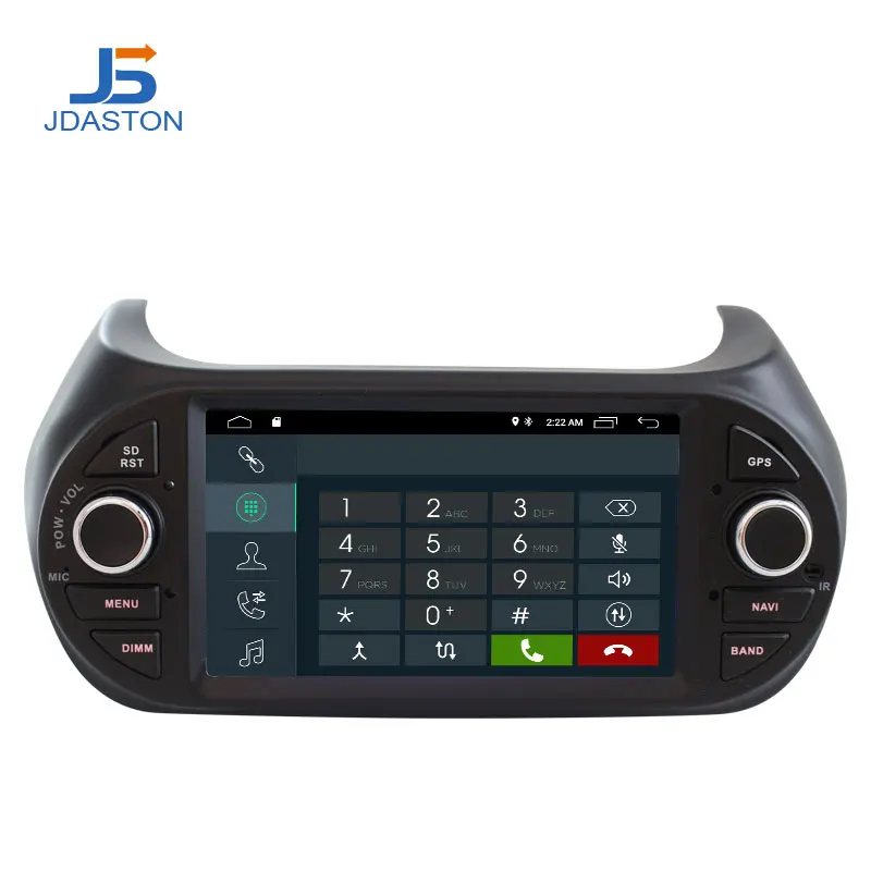 JDASTON Android 10 Автомобильный мультимедийный плеер для Fiat Fiorino Citroen Nemo Peugeot Bipper GPS