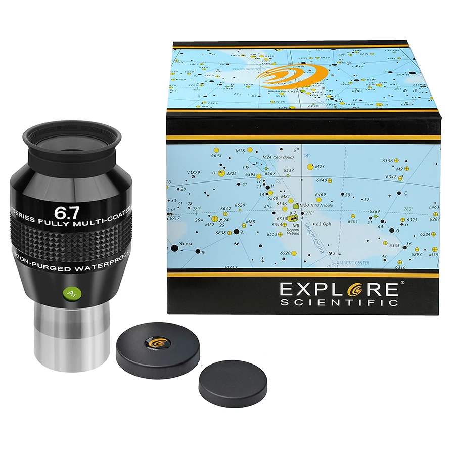 Explore Scientific окуляра 82 градусов Extreme ударопрочное обзорное Водонепроницаемый 1,25 дюймов 6,7 мм аргон продуваемый(EMD) покрытий