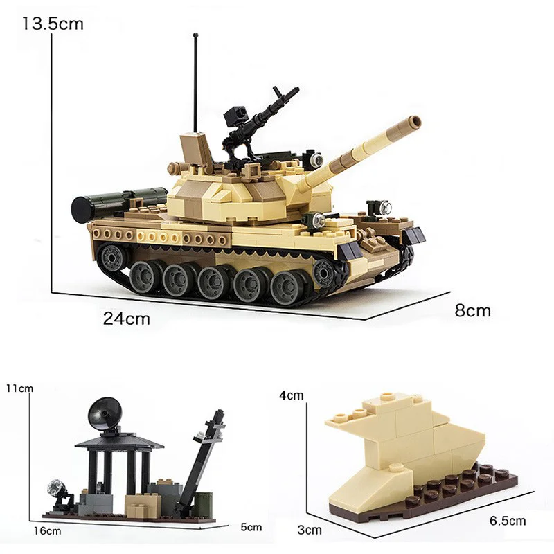 Строительные блоки GUDI 372 + шт строительные модель танка WW2 сборные для России