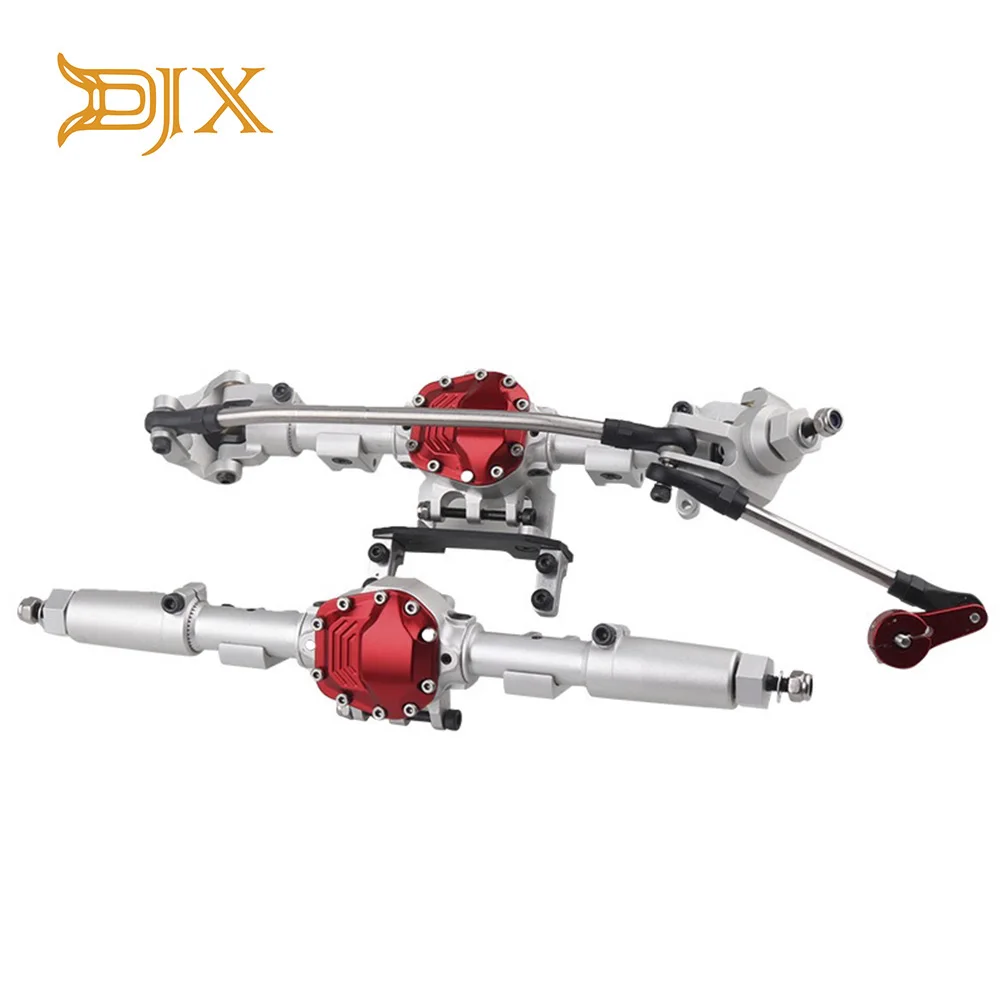 DJX CNC алюминиевая передняя ось + Задняя рок для оси SCX10 1:10 Радиоуправляемый
