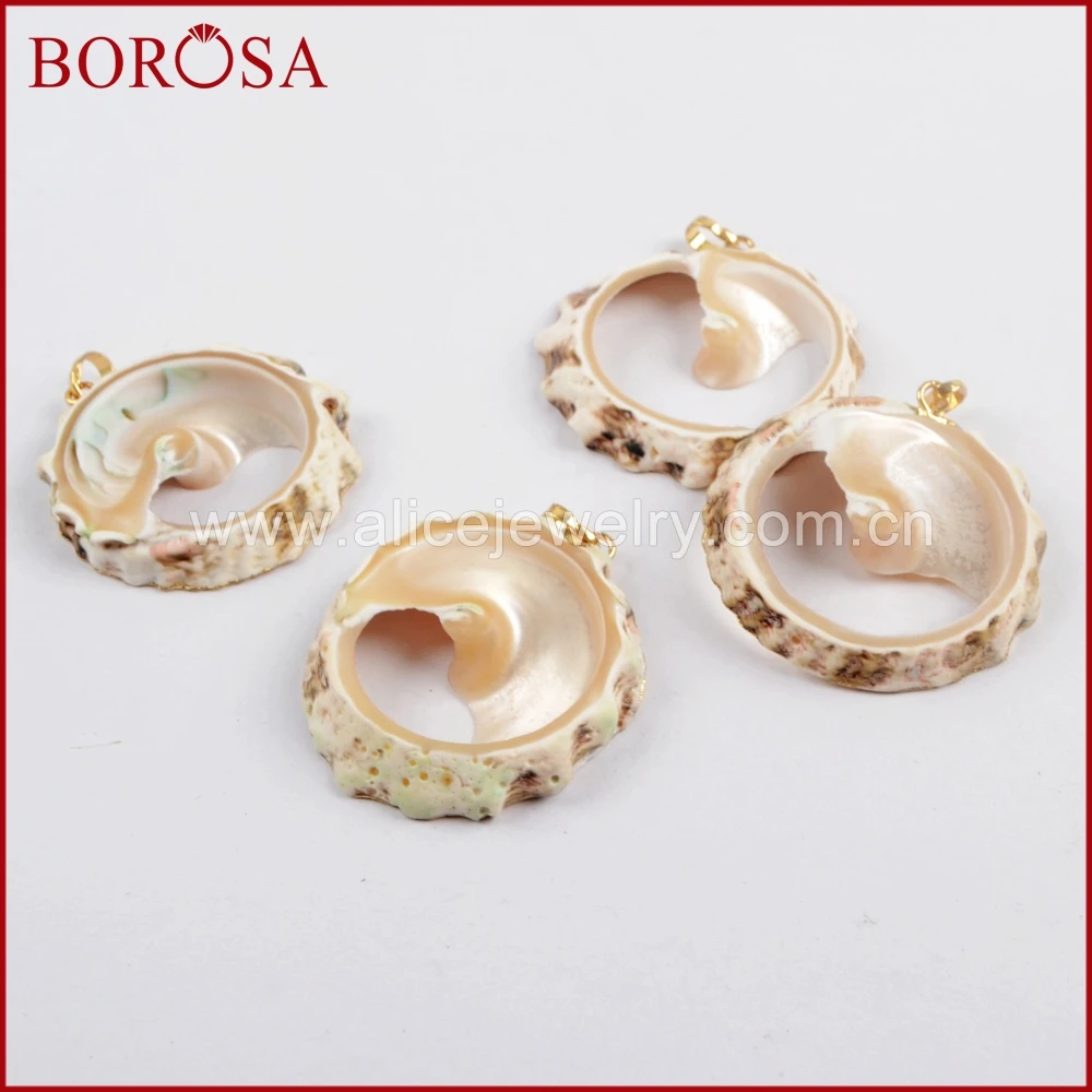 Ювелирные изделия BOROSA 10 шт 2019 Новое поступление круглые бусины золотого цвета с