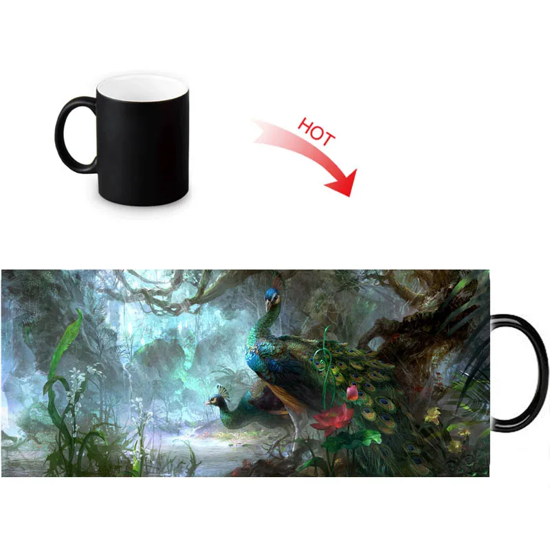Керамические кофейные кружки на заказ волшебная кружка волшебного цвета с