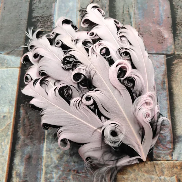 Pink and Black 31 цвет опт Красивые 1 шт накладки Nagorie вьющиеся натуральные гусиные накладки с перьями для повязки на голову аксессуары для волос - Цвет: Pink and Black