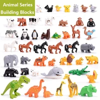 animal series building block big bricks model figures compatible major brands blocks dinosaur elephant kids educational toy gift