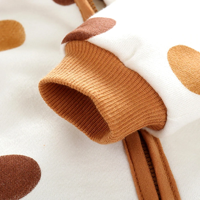 Newborn Baby Romper Kid Jumpsuit Hooded Infant Outfit Clothes Long sleeve Polka Dot Rompers Overalls of Toddler body suit 2021 |