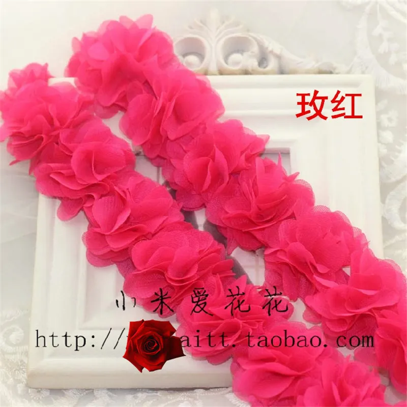 1 ярд 5 см шифоновое кружевное платье аксессуары шифоновая кружевная бейка 3D один