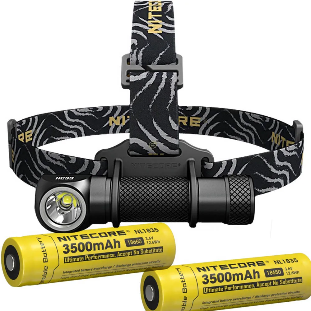 HC33 2 X NL1835 NITECORE HC33 налобный фонарь CREE XHP35 HD светодиодный Макс 1800 люмен дальность луча 187 м головной светильник 8 режимов работы наружный головной светильник - Испускаемый цвет: HC33 2 X NL1835