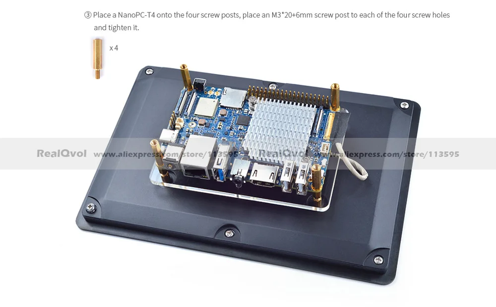 FriendlyARM 7 дюймов eDP ЖК-дисплей Дисплей с Кепки-Touch HD702E Разрешение 800x1280 Поддержка высокого разрешения Android lubuntu NanoPC-T4