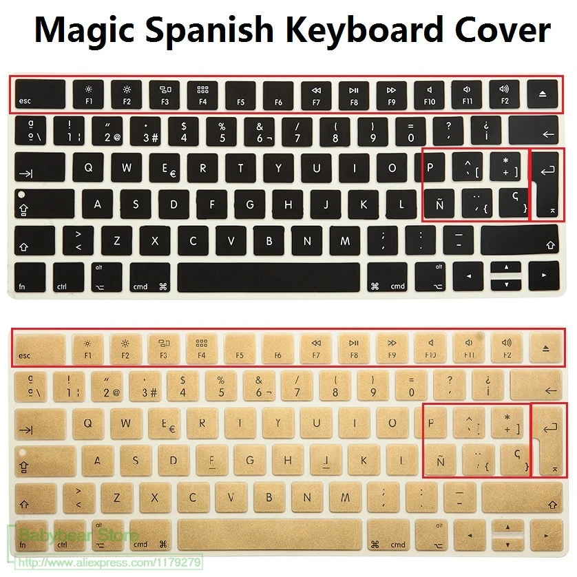 Евро испанская новая клавиатура силиконовый защитный чехол для Apple Magic Keyboard MLA22B/A