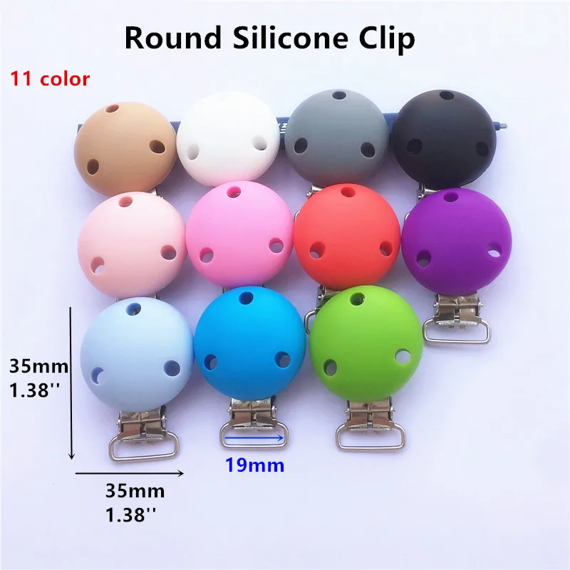 Силиконовые Круглые зажимы для прорезывателя Chenkai 50 шт. сделай сам детская