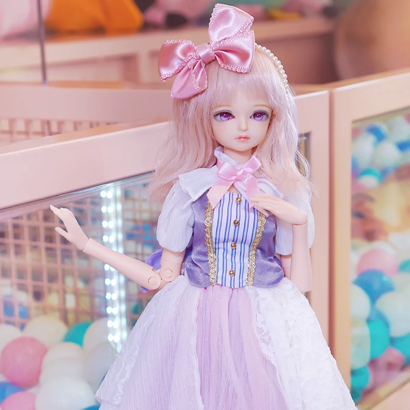 DBS кукла 1/4 BJD No.12 бледно розовые волосы механическое соединение тела с макияж