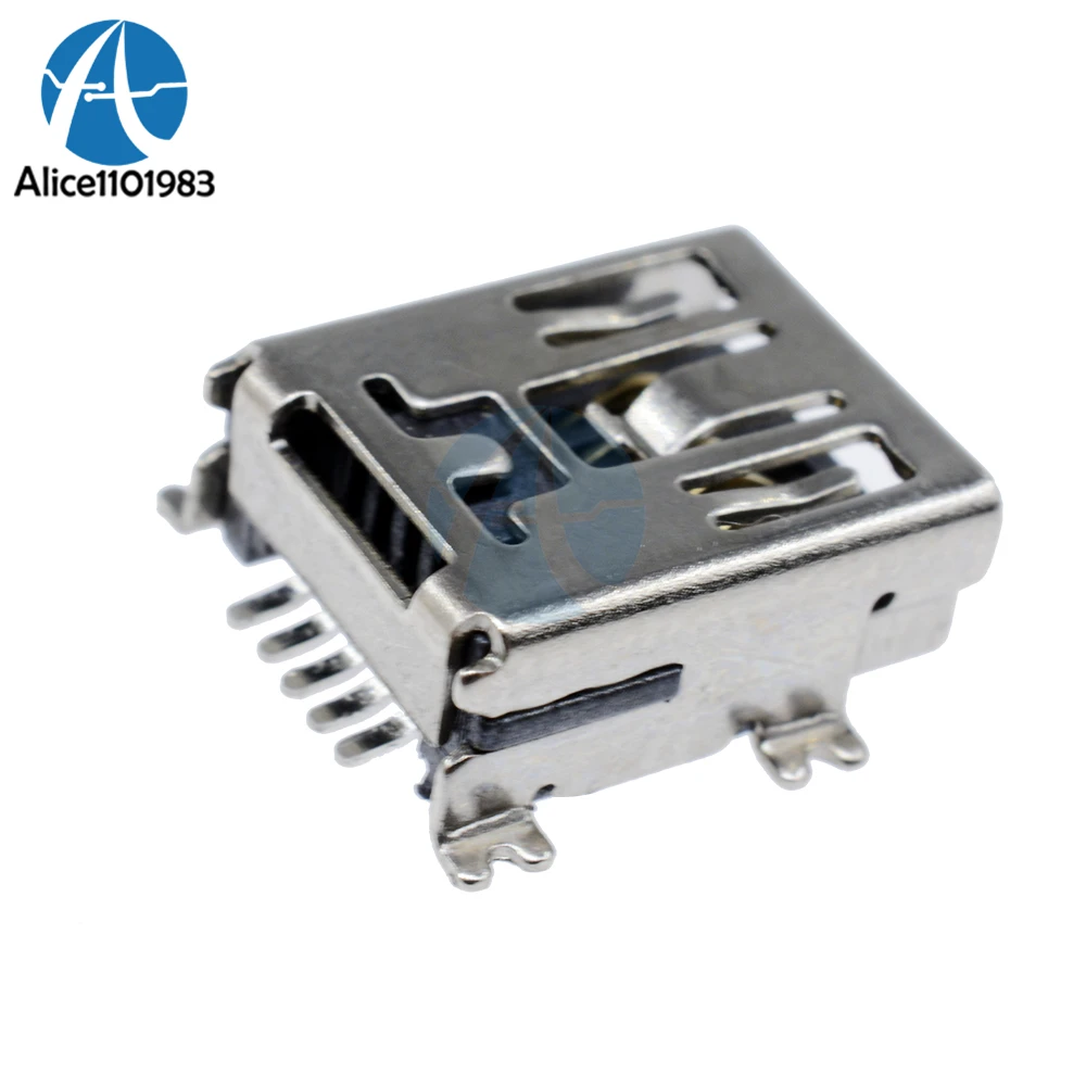 50 шт. мини-usb SMD 5-контактный разъем мини B | Электронные компоненты и