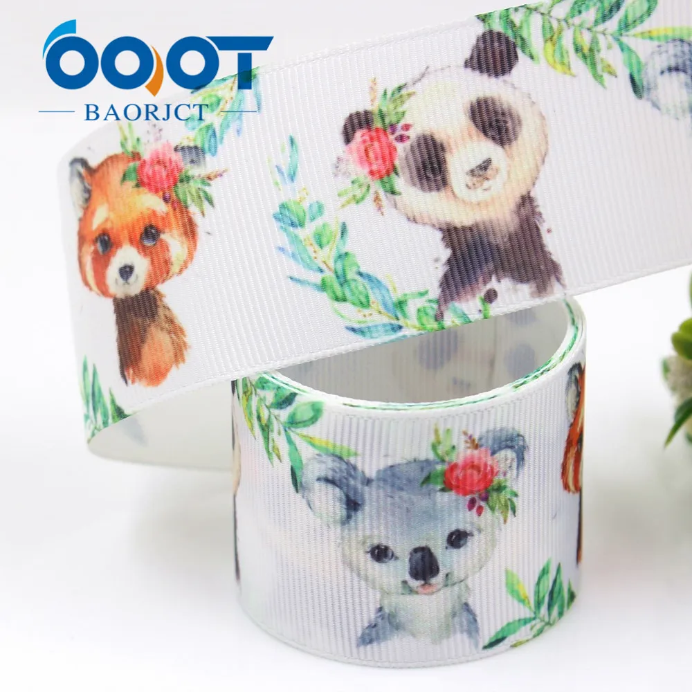 OOOT BAORJCT I-19320-648 38 мм 10 ярдов мультфильм термотрансферные печатные корсажные ленты, лук кепки DIY аксессуары украшения