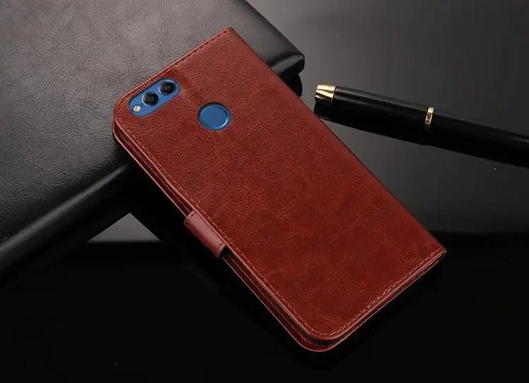 Роскошный кожаный чехол-кошелек в стиле ретро с подставкой для Honor Mate SE чехол 5 93