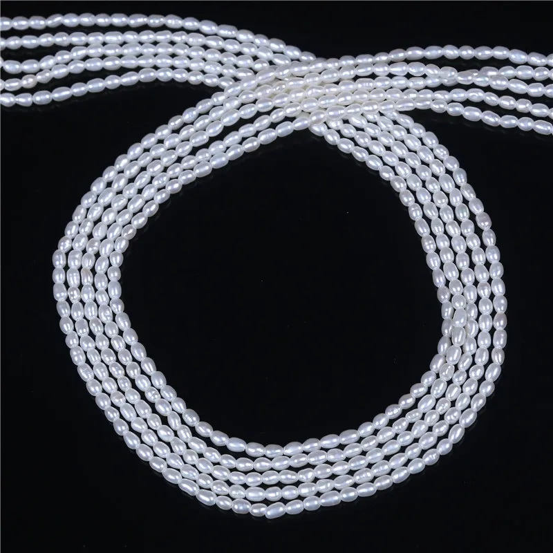

AA qualtiy 2-2.5mm rice shape freshwater pearl 16 inches per strand wholesale, loose pearl for making jewelry necklace bracelet