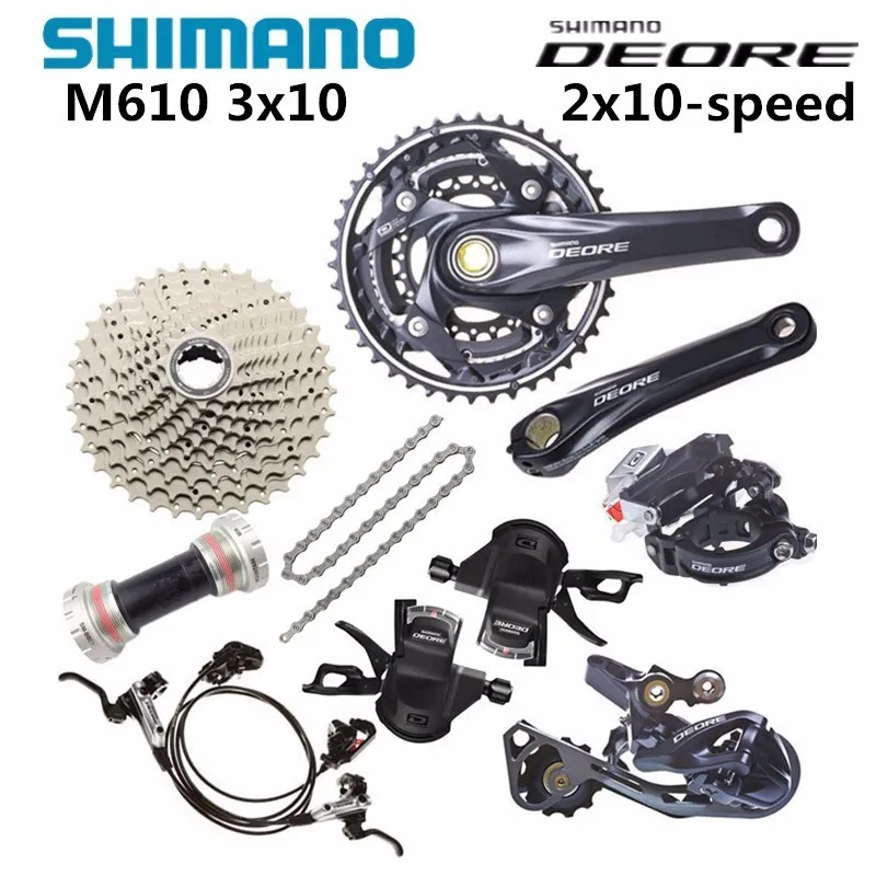 DEORE M610 3x10S 30 speed 2x10S 20 speed Groupset с M615 Гидравлический дисковый тормоз MTB переключатели для горного велосипеда groupset