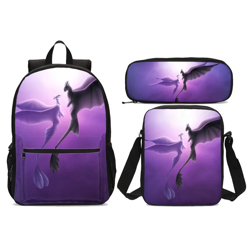 Рюкзак для девочек и мальчиков мультяшный Как приручить дракона 3D печать книжный