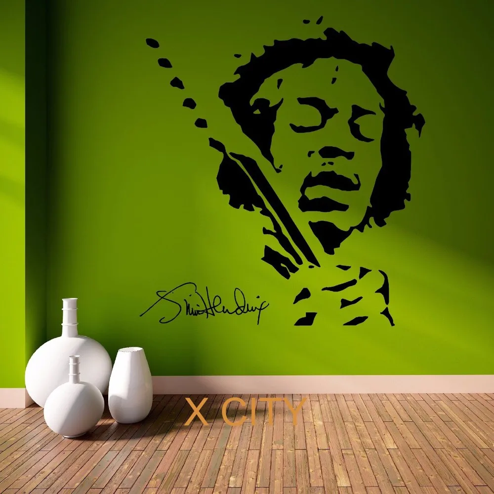 JIMMY HENDRIX музыка поп звезда винил стены Искусство комната, наклейка на дверь окна трафареты роспись Декор